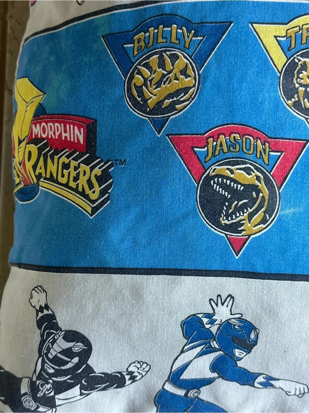 1994 Power Rangers Vintage Pillow 20x22
